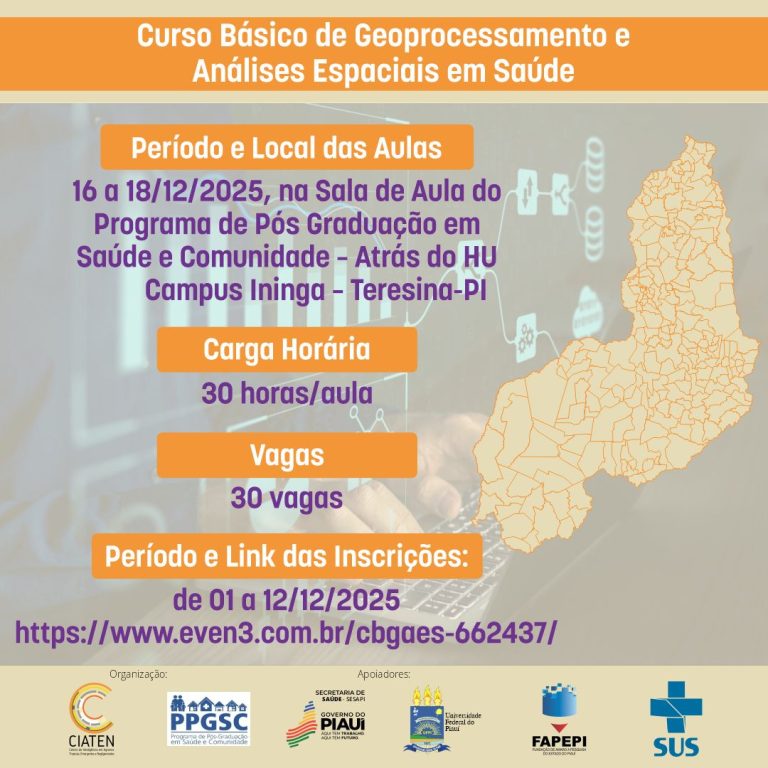 CURSO BÁSICO DE GEOPROCESSAMENTO E ANÁLISES ESPACIAIS EM SAÚDE