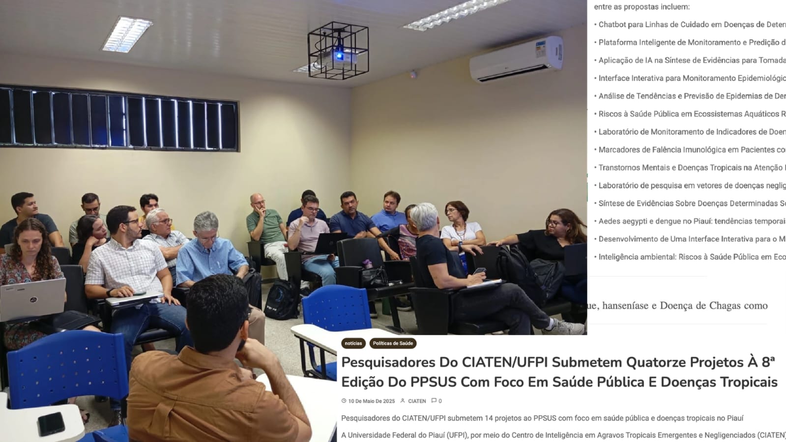 CIATEN APRESENTA RELATO DE ATIVIDADES DO MÊS DE ABRIL