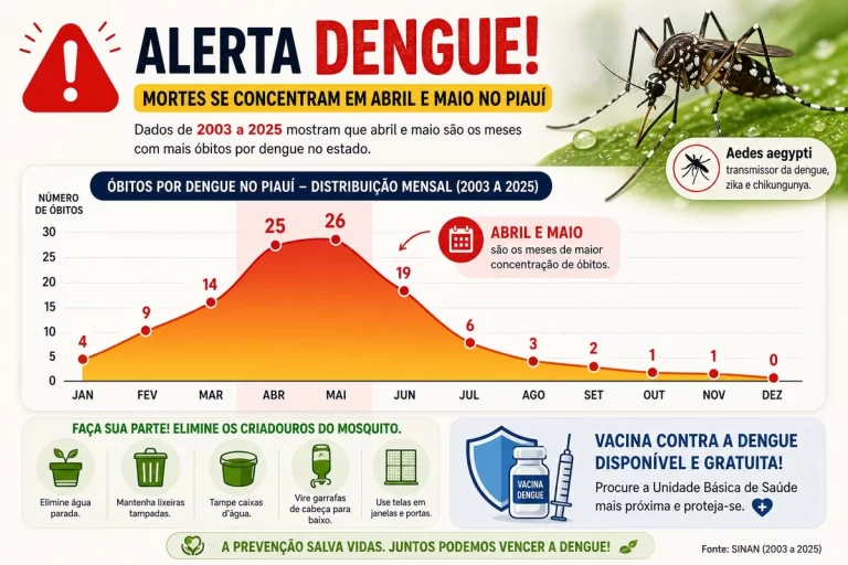 CIATEN: dengue mata mais em abril e maio no Piauí, diz levantamento
